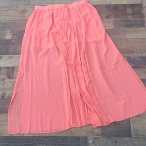 Mossimo Coral maxi skirt size  women's Large